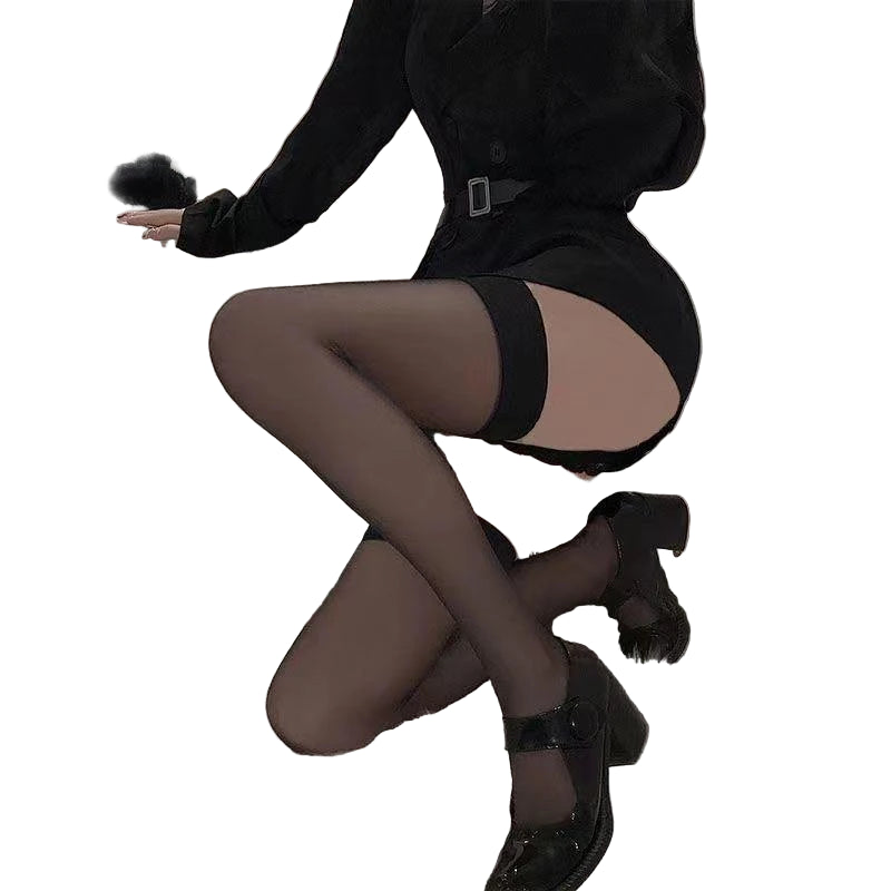 Bas noirs sexy pour femmes