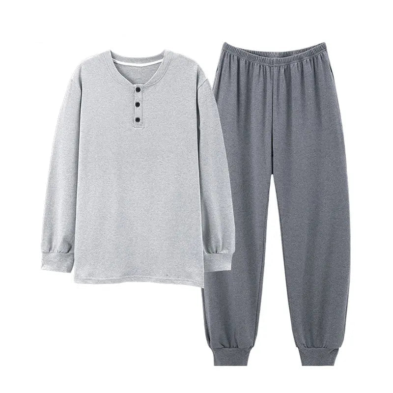 Pyjama tricoté en coton à carreaux pour hommes