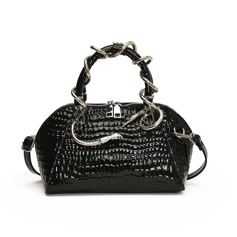 Sac à main motif crocodile pour femmes