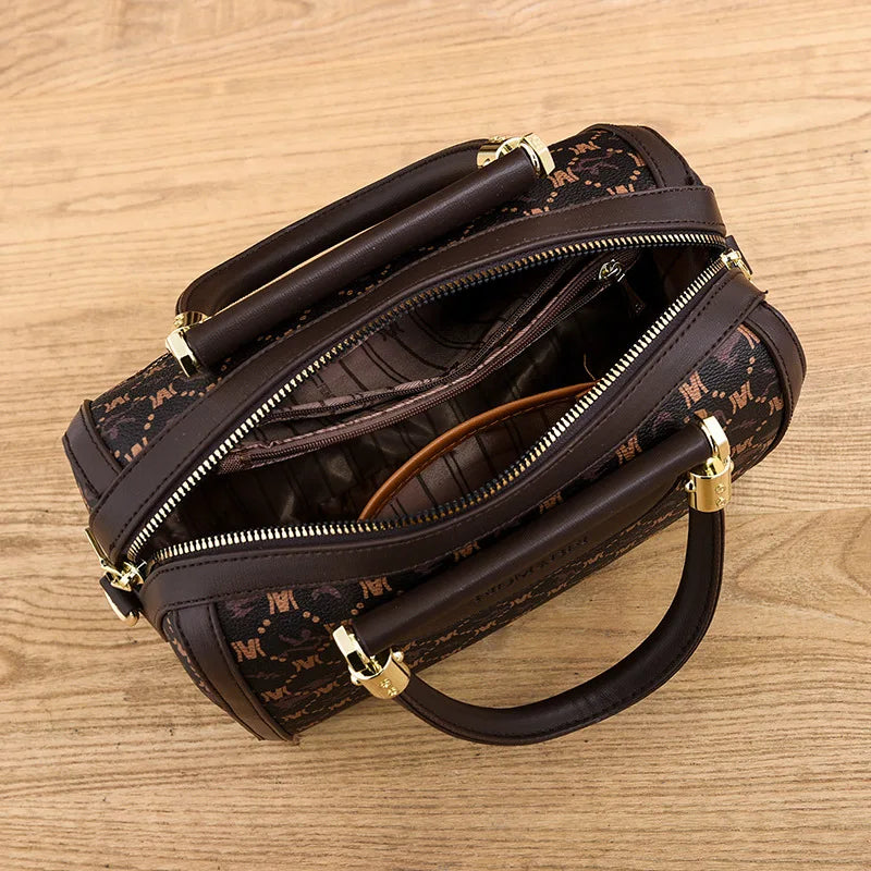 Sac à bandoulière en cuir imprimé pour femmes