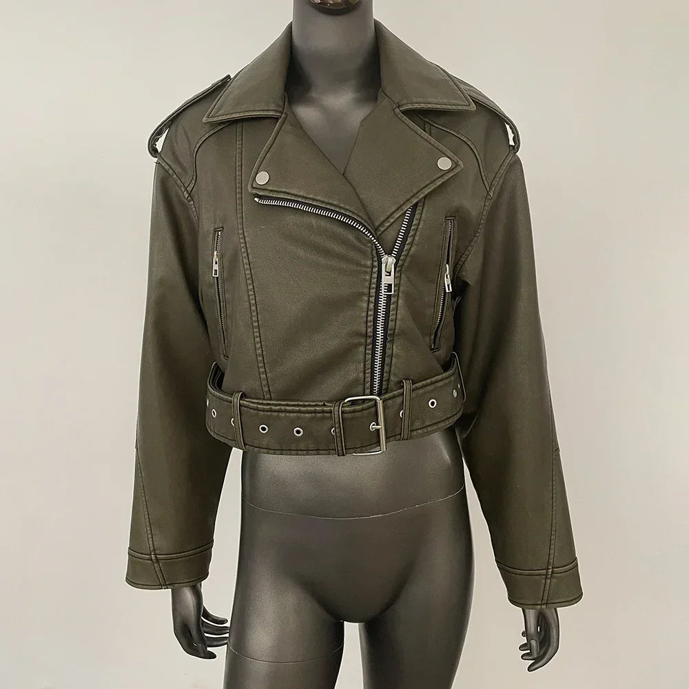 Veste en Faux cuir Pu pour femmes