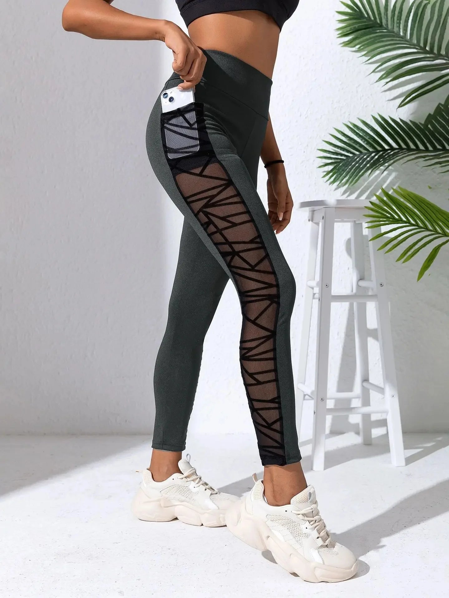 Leggings taille haute sans couture pour femmes