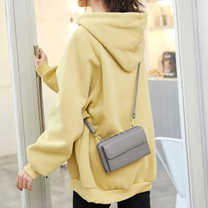 Sac à bandoulière en cuir PU pour téléphone à écran tactile pour femme,