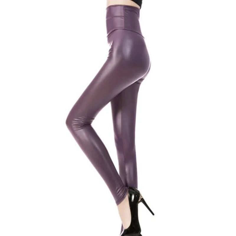 Leggins Pantalon en cuir PU Legging sexy pour femme