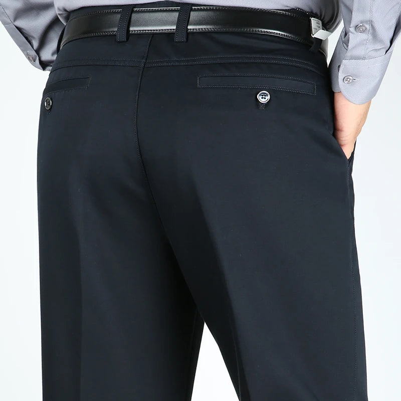 Pantalon droit taille haute pour hommes