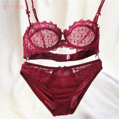 Ensemble de soutien-gorge push-up et culotte en dentelle