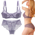 Ensemble de lingerie érotique en dentelle ultra fine et épaisse pour femmes