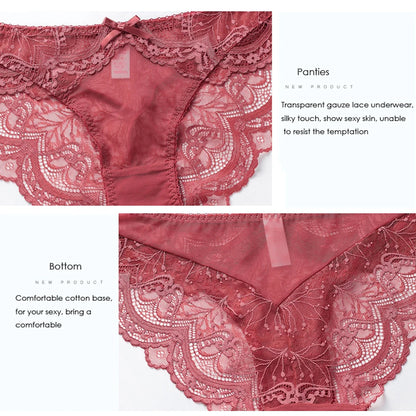 Ensemble de soutien-gorge grande taille pour femme Lingerie en dentelle fine à armatures transparentes