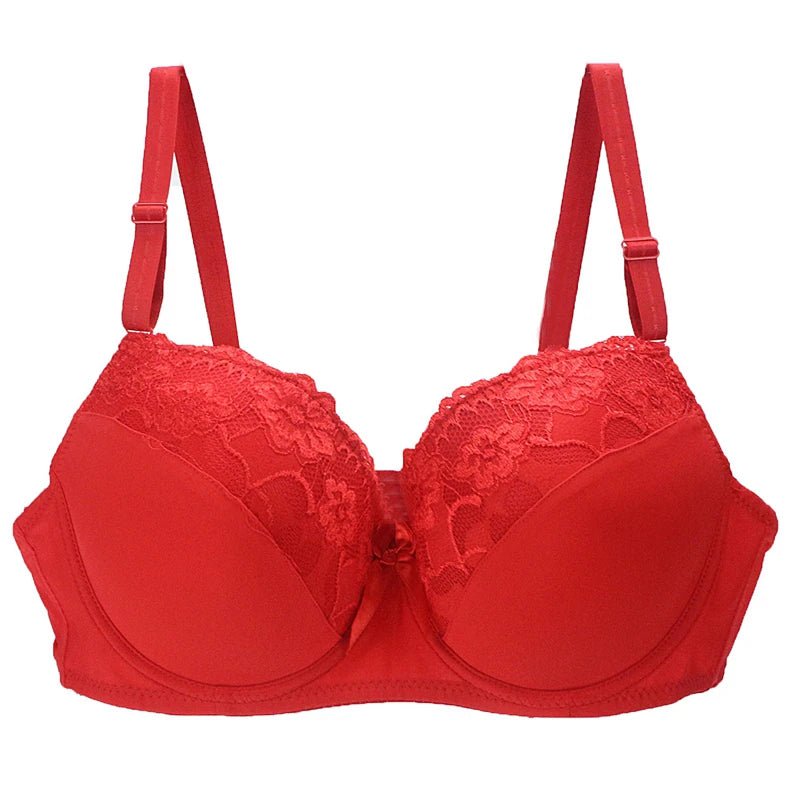 Soutien-gorge push-up en dentelle avec nœud pour femmes