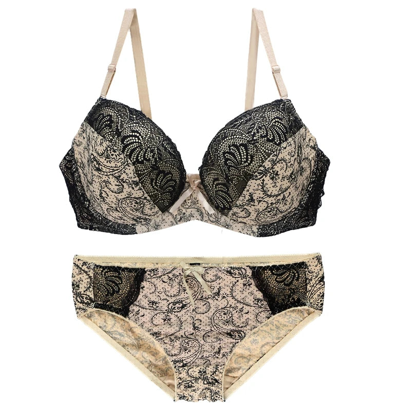 Ensemble de soutien-gorge imprimé femmes