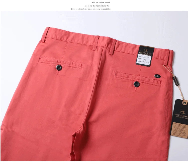 Pantalon de costume fin d'été de couleur unie pour hommes