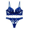 Ensemble de Lingerie soutien-gorge Push Up et culotte en dentelle pour femmes