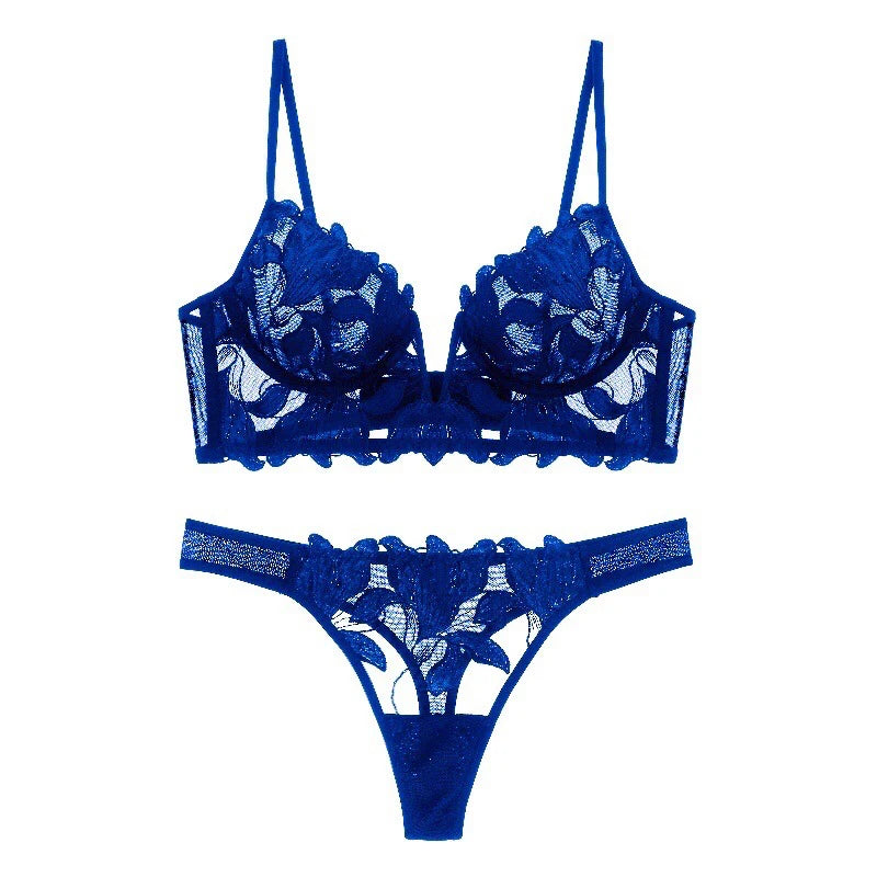Ensemble de Lingerie soutien-gorge Push Up et culotte en dentelle pour femmes