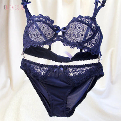 Ensemble de soutien-gorge push-up et culotte en dentelle