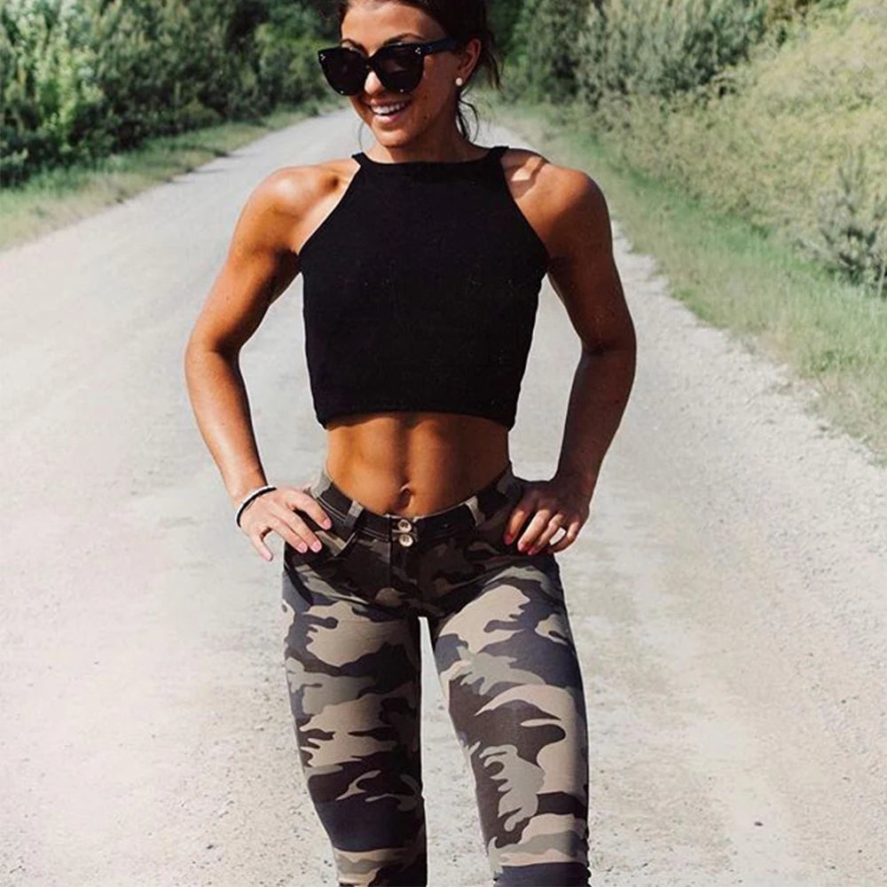 Pantalon de camouflage Shascullfites pour femmes, leggings en élasthanne très élastique