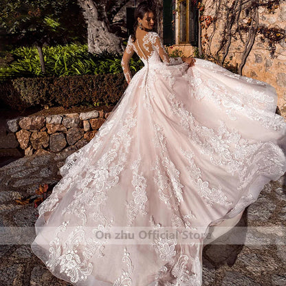 Robe De mariée De luxe à manches longues