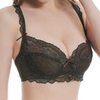 Soutien-gorge magnifique en dentelle florale, sans doublure, à armatures, perspective pour femmes