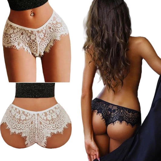 String sexy en dentelle transparente pour femmes