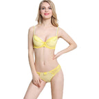 Ensemble culotte et soutien-gorge transparents pour femmes