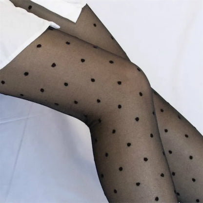 Collants Classiques à Pois pour Femme