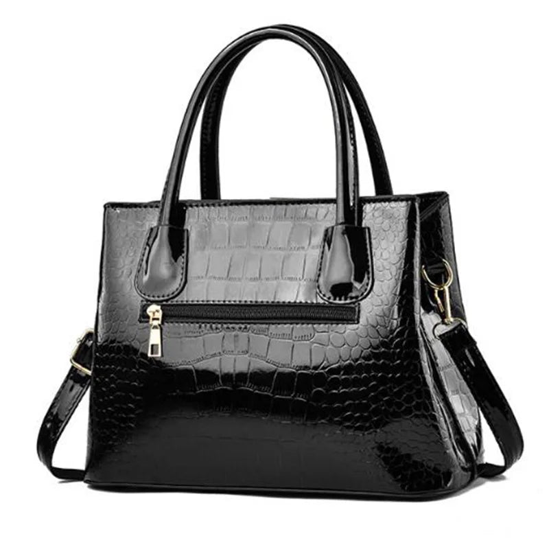 Sac à main de luxe en cuir brillant pour femme