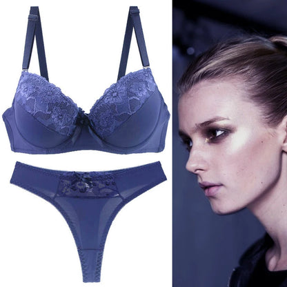 Ensembles de soutien-gorge sexy en dentelle et string pour femmes