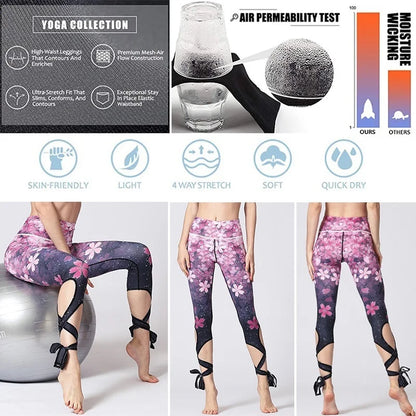 Pantalon de yoga pour femme, leggings de sport, sexy, taille haute