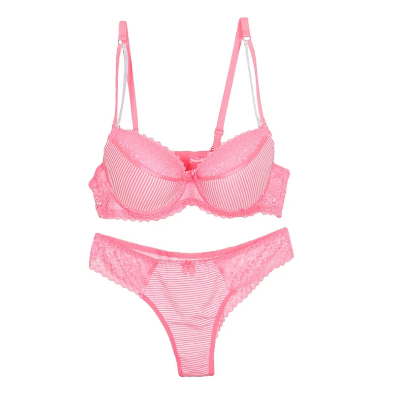 Ensemble culotte et soutien-gorge push-up pour femmes