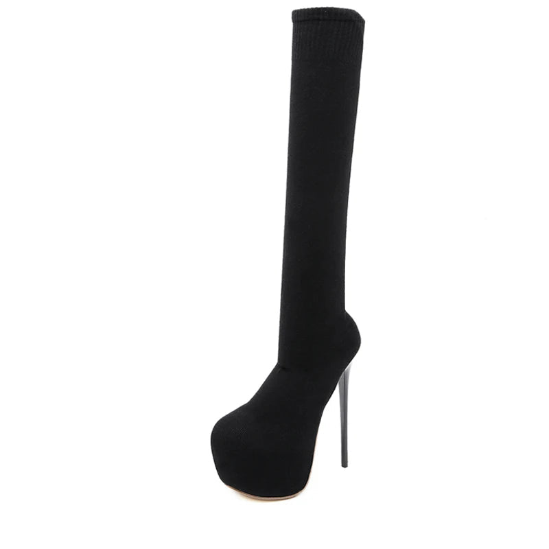 Cuissardes à talons plateforme pour femme