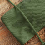 Maillot de bain deux pièces côtelé pour femmes