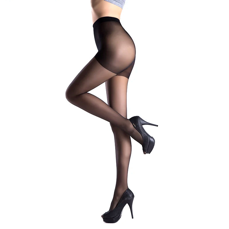 Collants transparents en Nylon et Polyester pour femmes