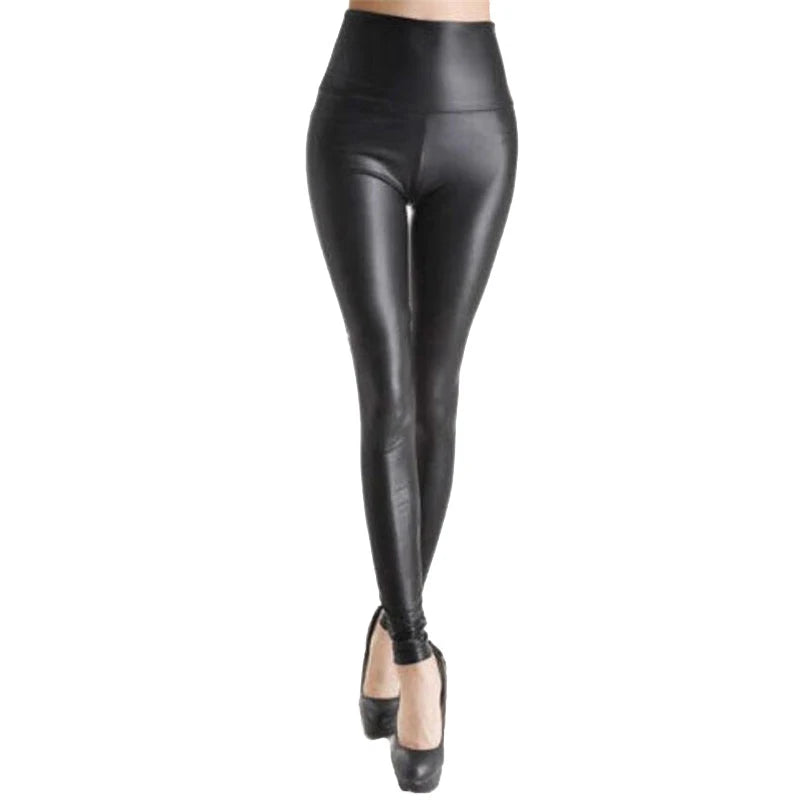 Leggins Pantalon en cuir PU Legging sexy pour femme