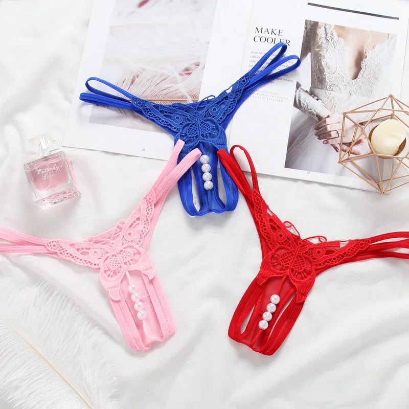 G String sous-vêtements pour femmes perles