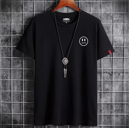 T-shirt à col rond blanc pour hommes