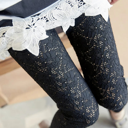 Leggings en dentelle ajourée pour femme Froral