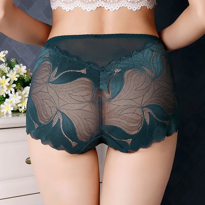 Culottes sexy en dentelle, grande taille, ajourée pour femmes