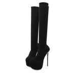Cuissardes à talons plateforme pour femme