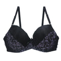 Soutien-gorge Push Up en dentelle brodée pour femmes