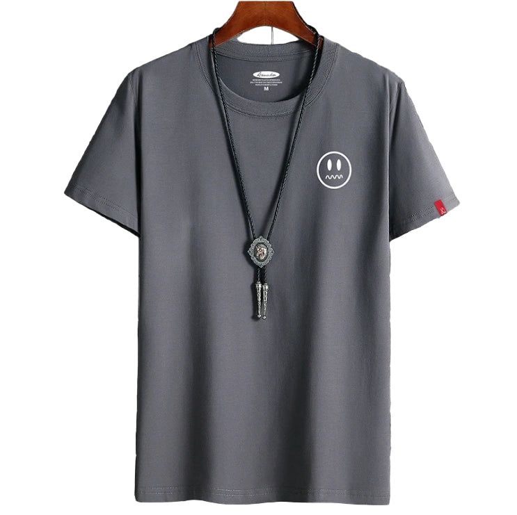 T-shirt à col rond blanc pour hommes