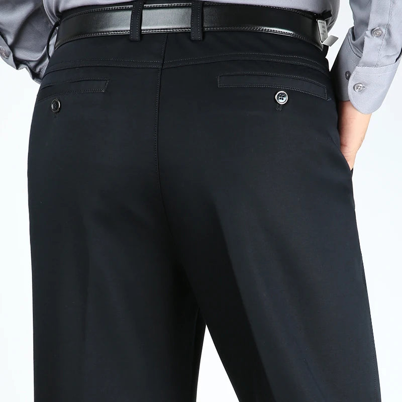 Pantalon droit taille haute pour hommes