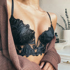 Ensemble de Lingerie soutien-gorge Push Up et culotte en dentelle pour femmes