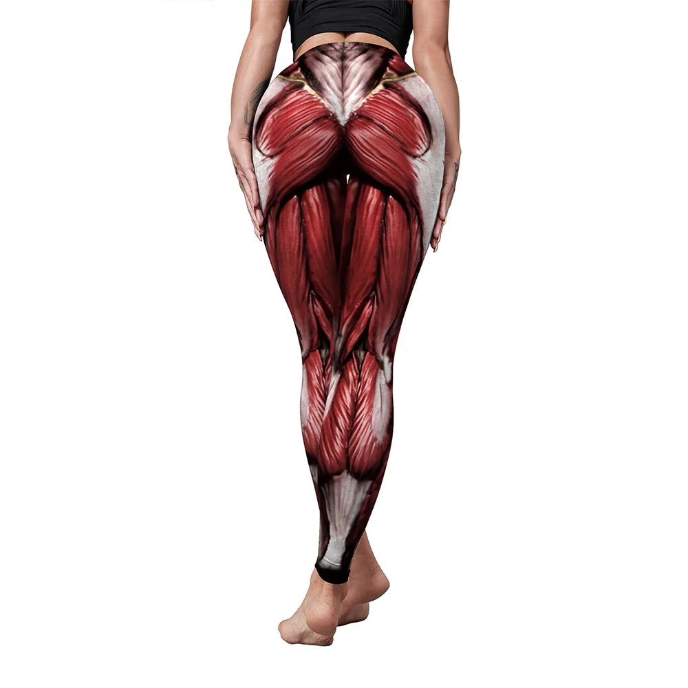 Legging imprimé muscle 3D classique Attack on Titan pour femmes