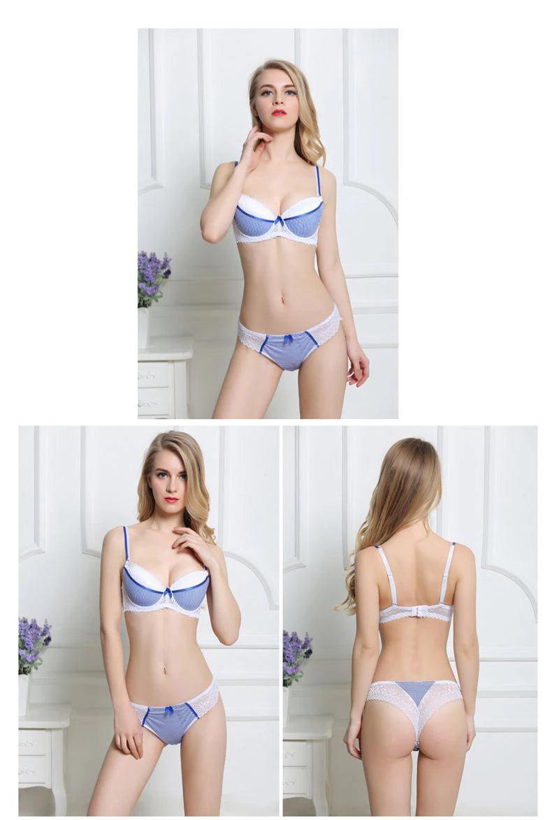 Ensemble culotte et soutien-gorge transparents pour femmes
