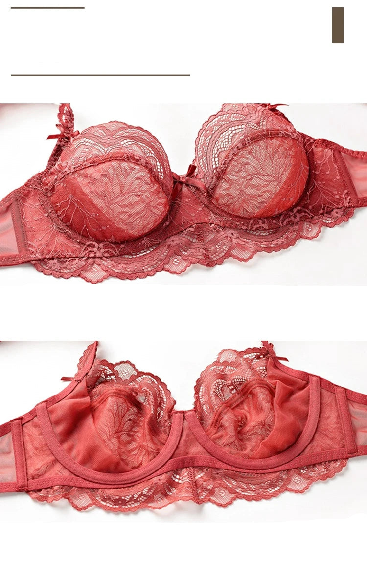 Soutien-gorge sexy grande taille en dentelle pour femmes