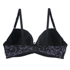 Soutien-gorge Push Up en dentelle brodée pour femmes