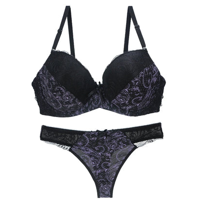 Ensembles de soutien-gorge push-up en dentelle pour femmes