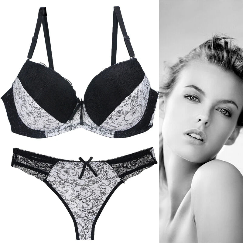 Ensembles de soutien-gorge push-up en dentelle pour femmes