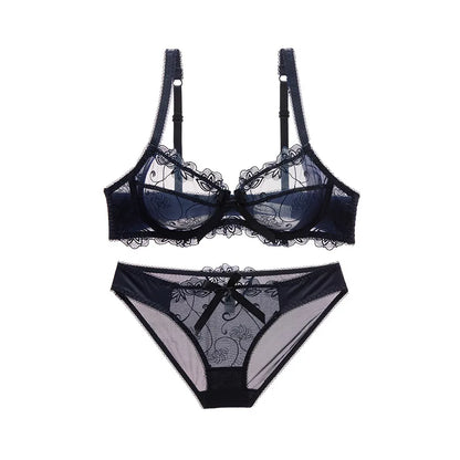 Ensemble de soutien-gorge en dentelle Ultra-mince multi-styles pour femmes, soutien-gorge en dentelle transparente, culotte