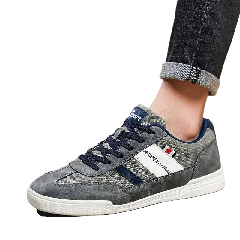 Baskets à plateforme en denim pour hommes