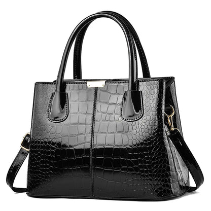 Sac à main de luxe en cuir brillant pour femme